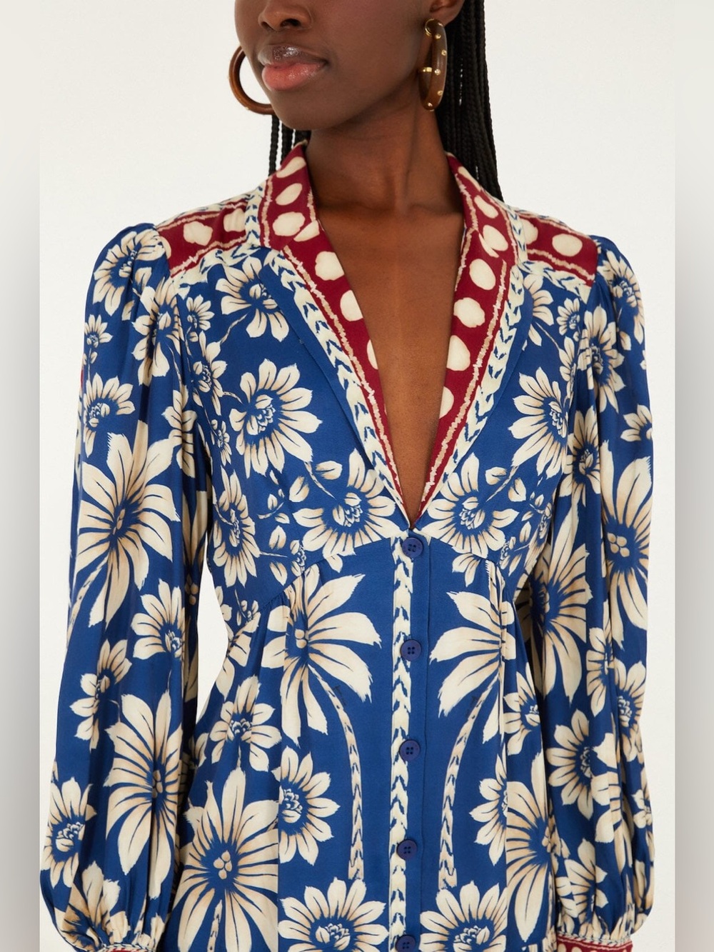Farm Rio: Blue Luna Lenzing Ecovero Viscose Mini Dress - Picture 4 of 11
